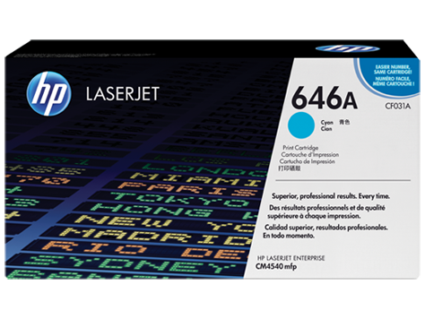 HP LaserJet CM4540 MFP Cyan Crtg (CF031A) EL